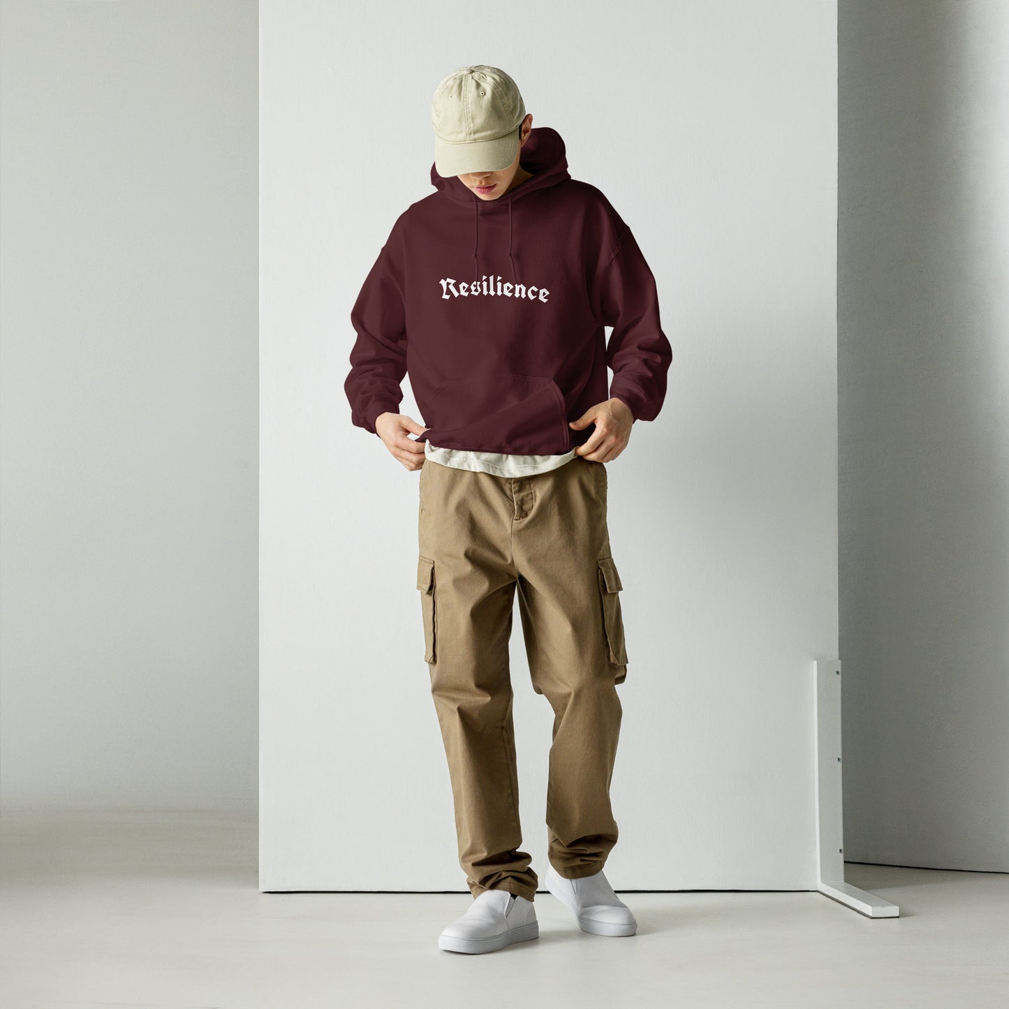 Maroon Resilience Hoodie - Sweatstyle Fall Collection Streetwear