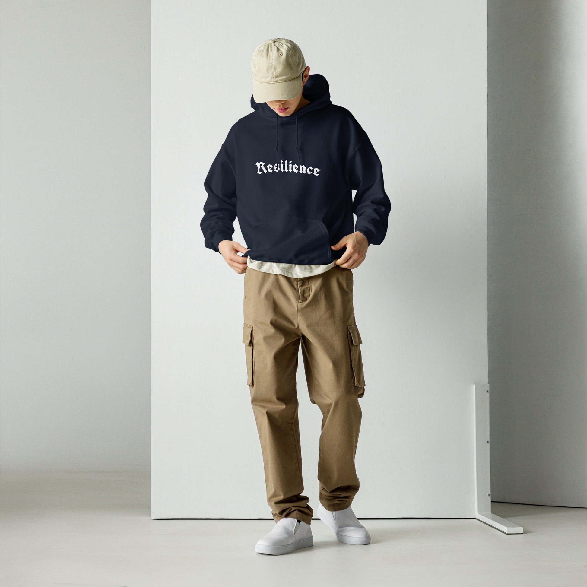 Navy Resilience Hoodie - Sweatstyle Fall Collection Streetwear